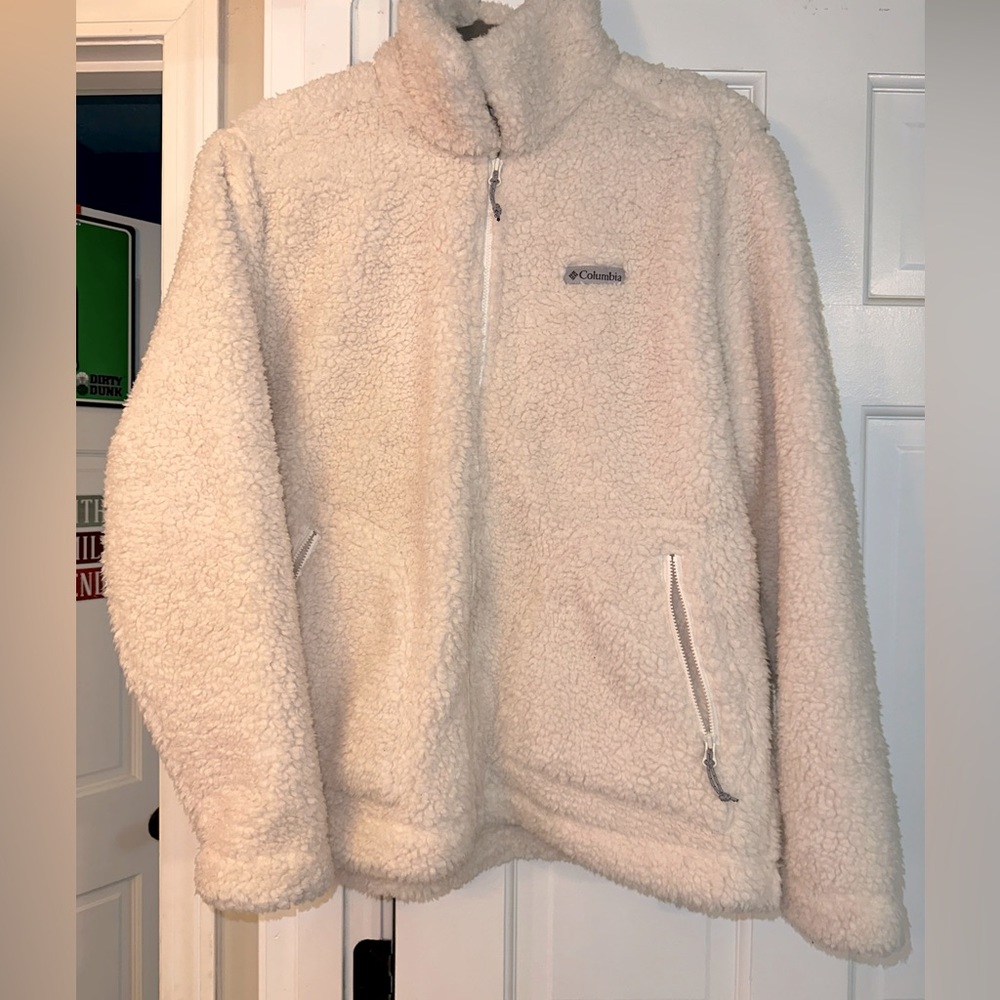 Columbia soft fleece Large Zip up jacket